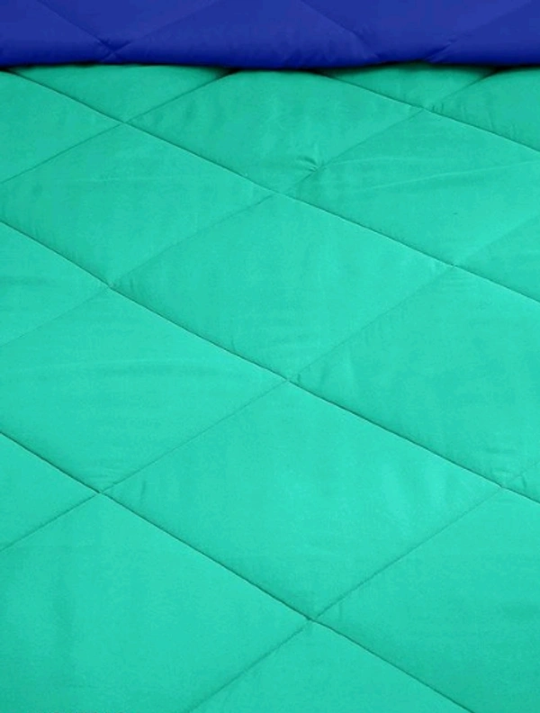 Relaxfeel 250 GSM Premium Luxury 5 Star Microfibre Reversible Soft Plain Quilted 90x100 Inch Double Bed Comforter / Quilt / Duvet / Razai / Rajai ( Green/Blue ) - Free Size, Green / Blue, Microfiber, Rajai, Pack of1